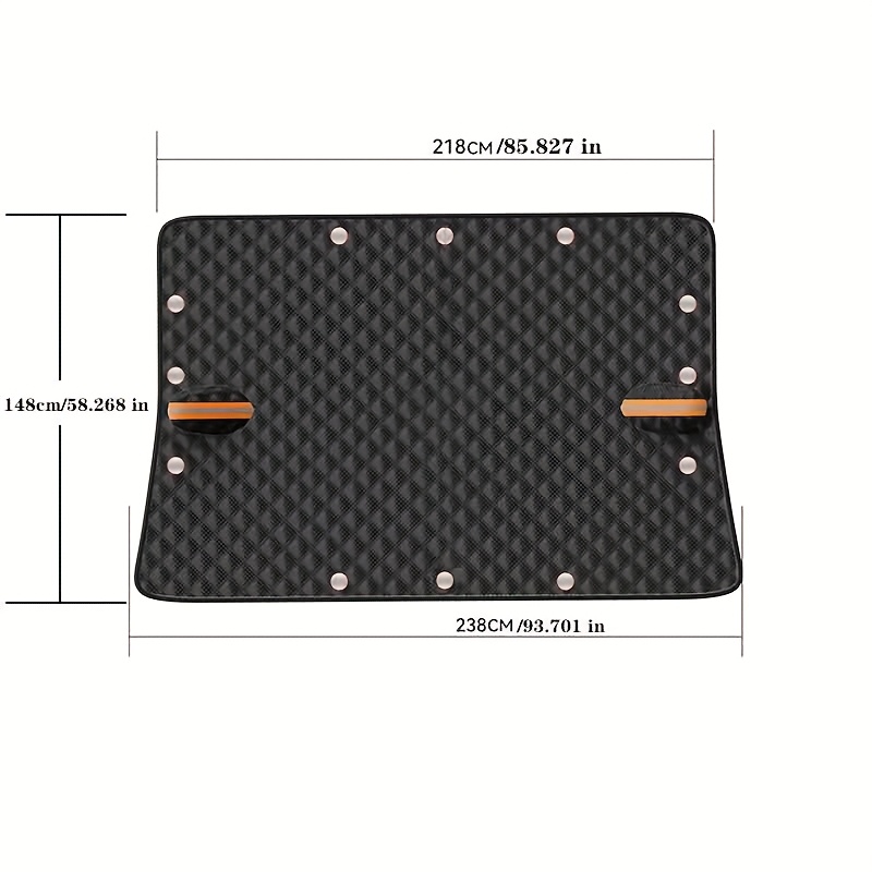 E-shop Dreifach abdeckbare Autoabdeckung für Schneeschutz - 12 Magnete und elastische , doppelte Verstärkung | Verdickt für Schnee/Frost/UV-Schutz |