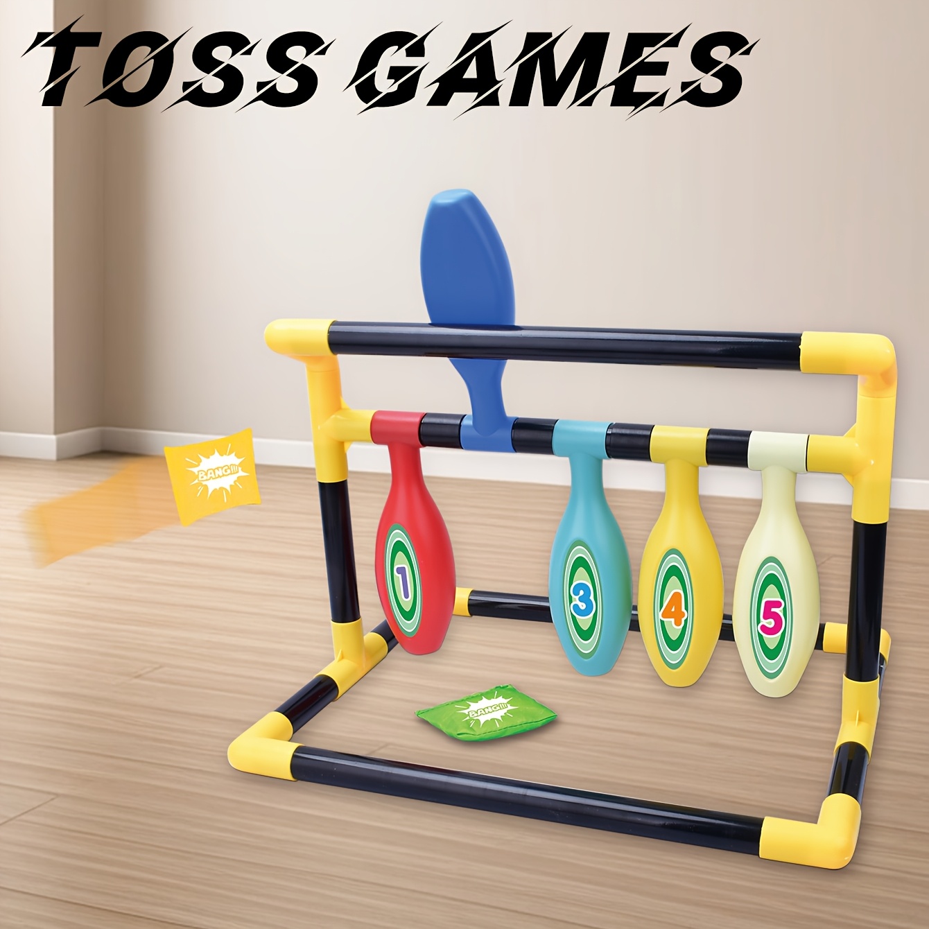toss and catch cornhole cornhole tossing stand with 4 sandbags easter gift birthday holiday graduation season christmas halloween new year gift suitable for family entertainment outdoor leisure team building activities gift box packaging without battery Product details 0