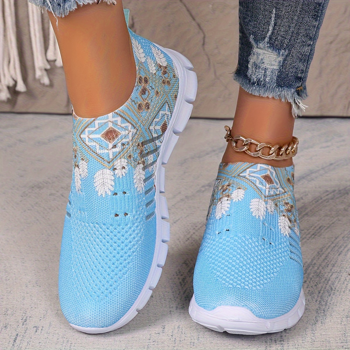 Baskets basses légères pour femme - Chaussures décontractées à enfiler avec bout rond et tige en tissu doux, semelle amortissante - / Gris pour tenue décontractée, salle de sport, shopping - Baskets respirantes adaptées au quotidien, Chaussures pour femme