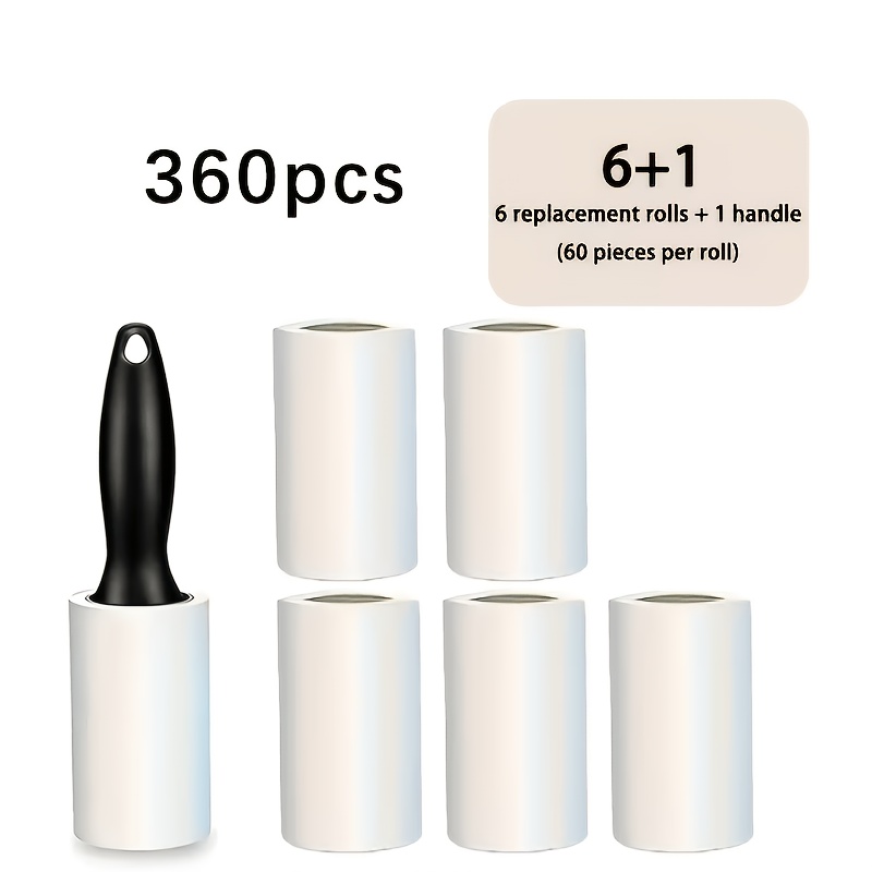 TEMU Hochleistungs-Fusselroller Set | Roller mit Laken zur Verbesserung der Haftung von Kleidung, Teppichen, Sofas | Geeignet für Tierbesitzer,