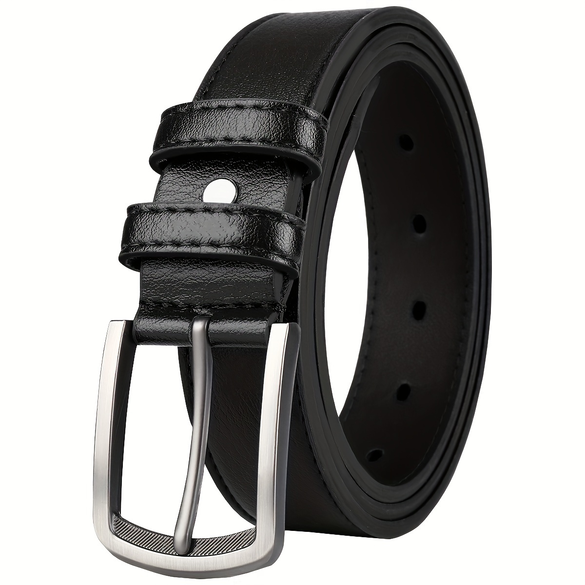 Men's Leisure Belt With Button Closure, Korean Style Youth Casual Business Pants Belt For Denim, Men's Fashion Belt