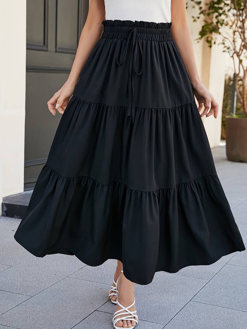 Long Skirts For Women Summer BDPORKAS Long Tiered Elegant Floral