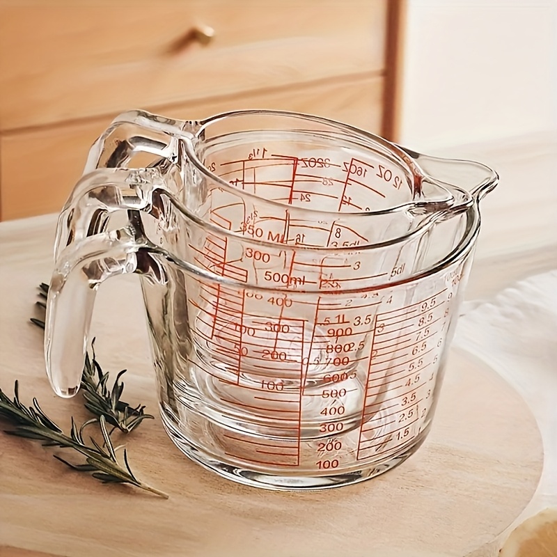 

Large 16.91-ounce Glass Measuring Cup With Handle And - Heat-resistant, Suitable For Microwave And Oven, Baking And Cooking.