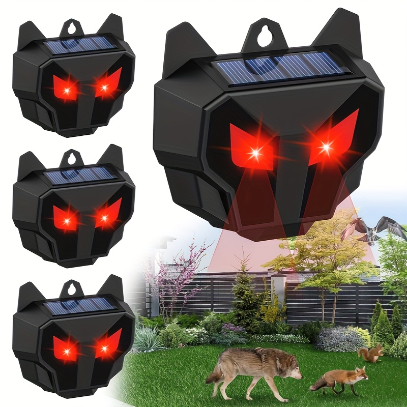 

2/4pcs Solar Powered - With Light, And Long- Predator Repellent For,, , Farm, And Chicken Coops