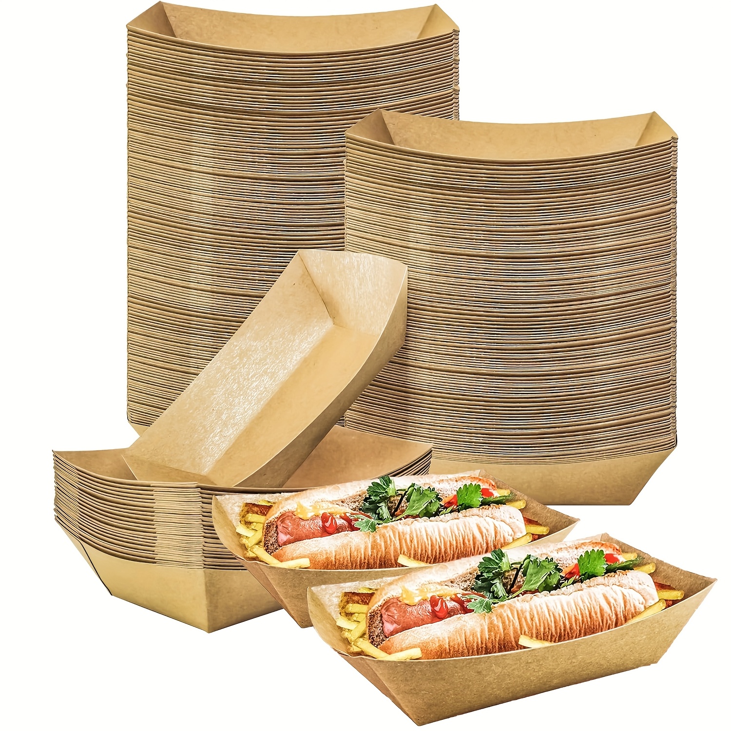 60-Pack Bee Themed Disposable Food Trays - Party Supplies For Birthdays, Carnivals, Picnics