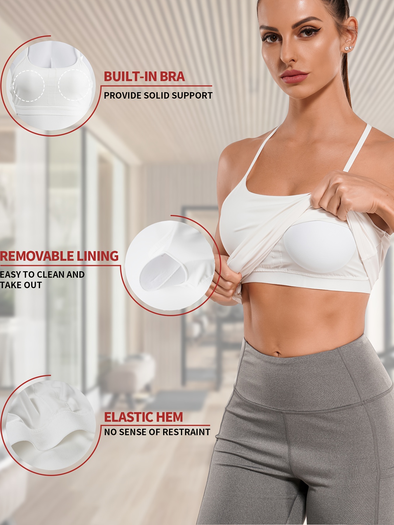 Yoga Top With Built-In Bra