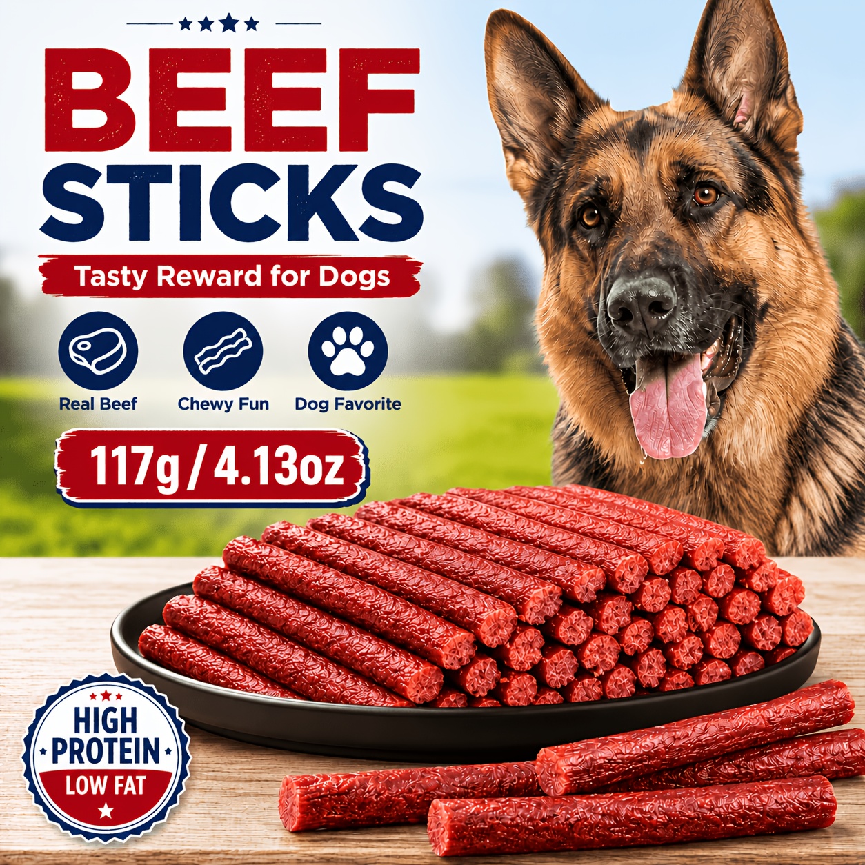 TEMU 500g Dog Treats Chicken Bar Biscuit Chews Multipack Long Lasting