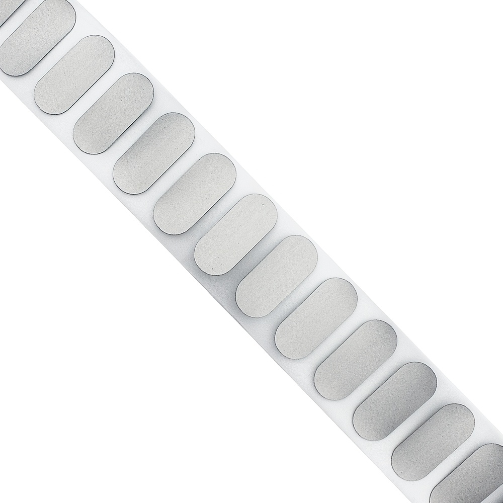 TEMU 1 Rolle Rechteckiges Gitterlinien-Sicherheitszeichen Hitzetransfer Reflektierend bei Nacht PET-Klebeband Vinylfolie Silberner Leuchtsticker für
