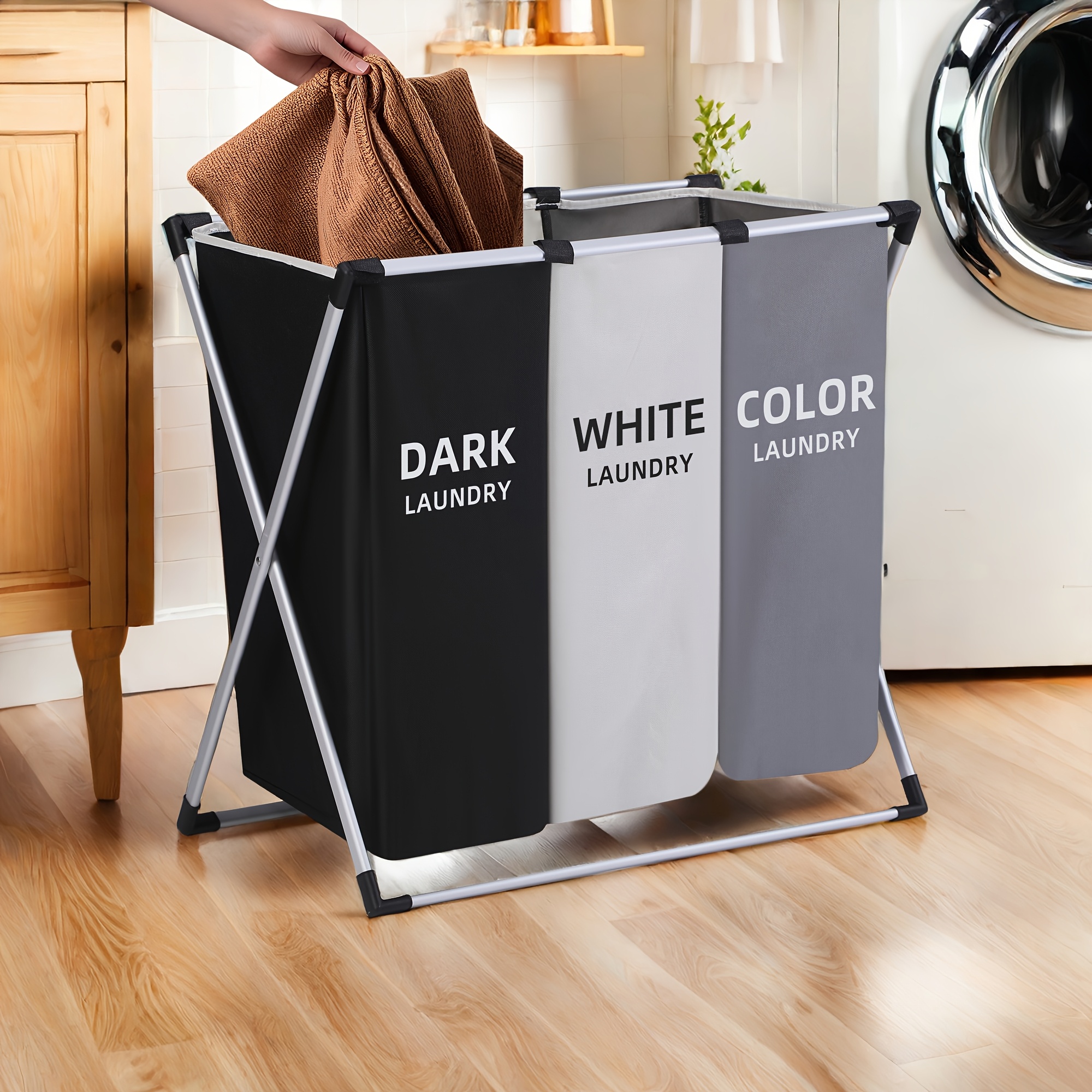 1pc large laundry basket laundry hamper dirty clothes storage basket dirty clothes hamper for home college dorm details 1
