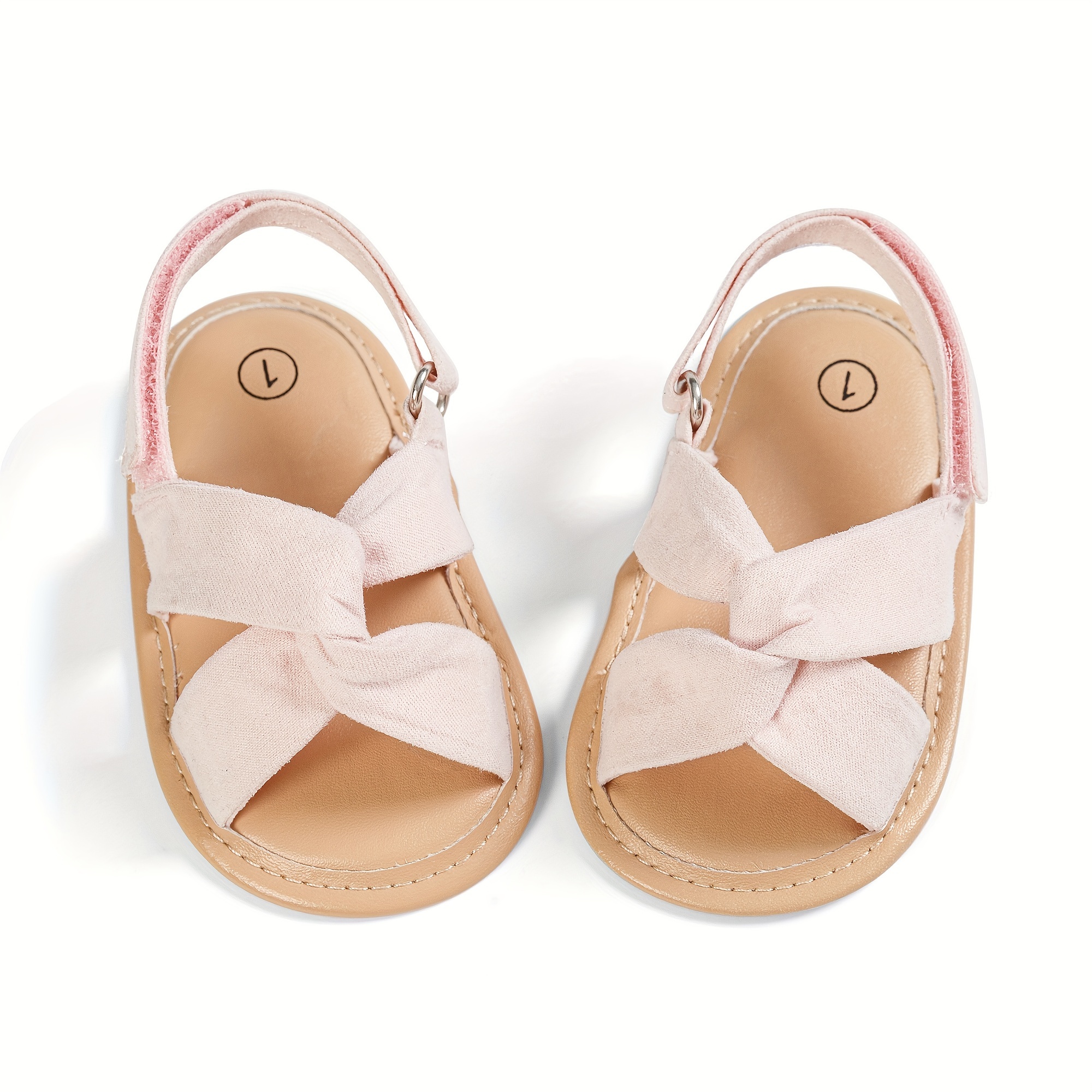 Casual Solid Color Open Toe Sandals For Baby Girls, Breathable Lightweight Walking Shoes For Spring And Summer