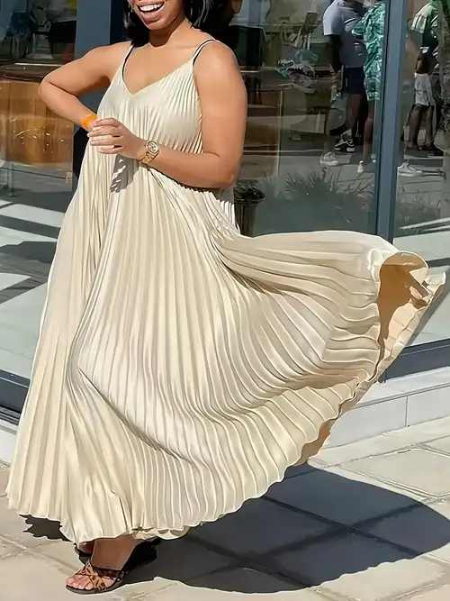 Plus Size, Summer New Casual Loose V-Neck Dress Plus Size, Summer New Casual Loose V-Neck Dress
