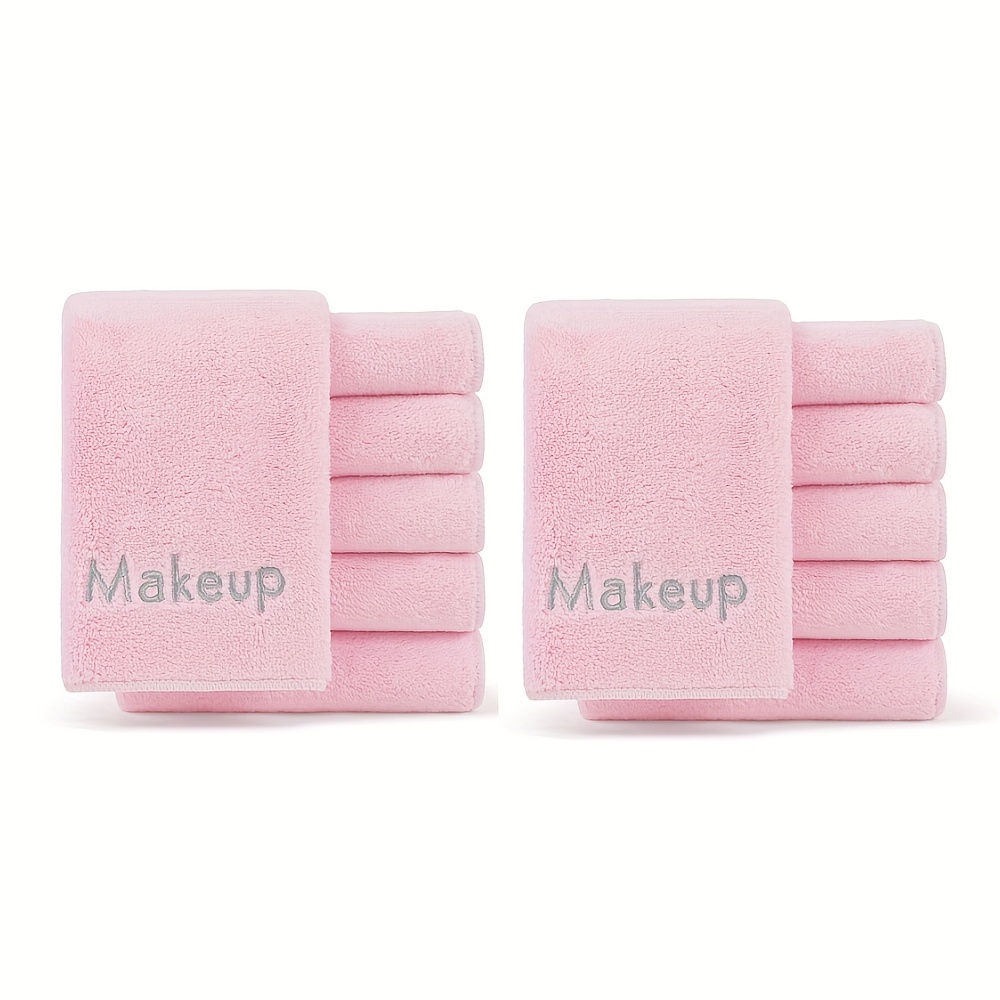E-shop 5/10 Stück, Make-up-Entferner-Tuch - Sanftes Korallenvlies-Mikrofaser-Fingertuch-Gesichtstücher für Make-up und Handgebrauch, Gesichtstücher,