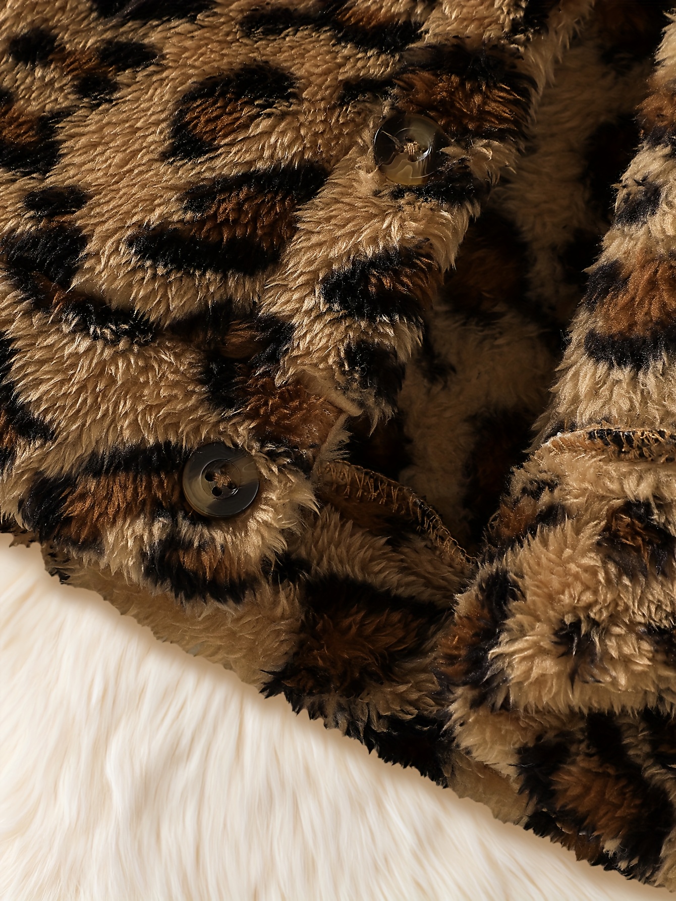 baby girls autumn and winter leopard print warm cardigan jacket for   Product details 3