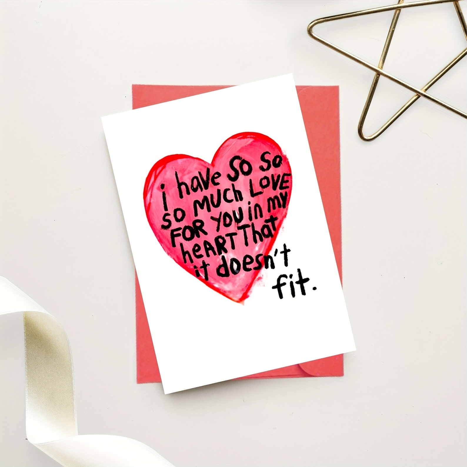 

Valentine's Day I Love You So Much Card, Greeting Card, Birthday Card, Wedding Proposal Card, With Cheerful Envelope, Funny Card For Wife For Husband