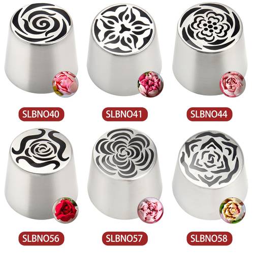6pack extra large piping tip set stainless steel seamless rose tulip piping tip for cake decorating flower bouquet shaped piping tips for and dessert baking tools ideal for making marshmallow bouquets xxl 6a