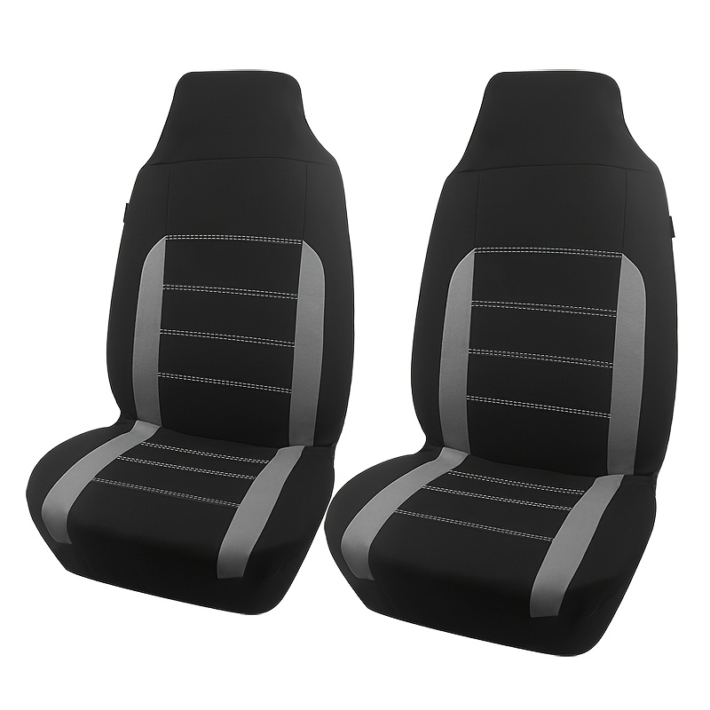 TEMU Universal High Back Car Seat Covers Fit For Most Car Suv Truck Car Accessories Interior Sporty Color Stitching With Pressure Lines Seat Covers