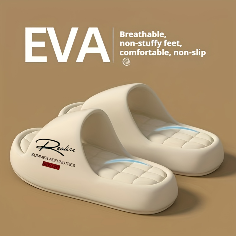 item picture Unisex EVA Slippers - Slip-resistant, Thick-soled, Ribbed Design, Indoor/outdoor Beach Home Slippers, Easy to Fold and Carry, Ideal Holiday Gift, Women Shoes