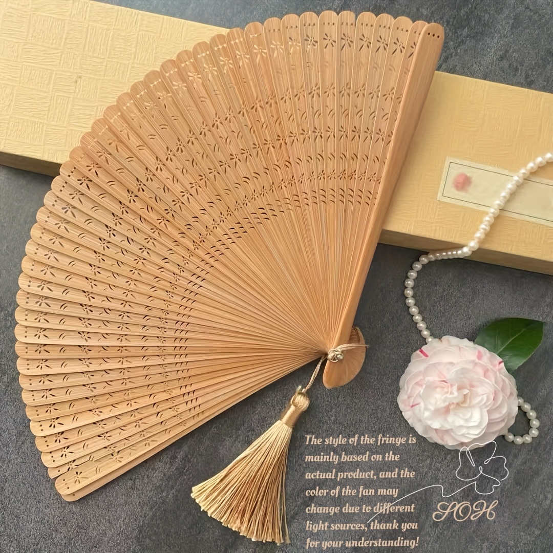 Mini Handfcher Rot Bambus 13 Cm  Chinesischer Faltfcher Fr Frauen Deko  & Cosplay Chinesischer Stil Fcher