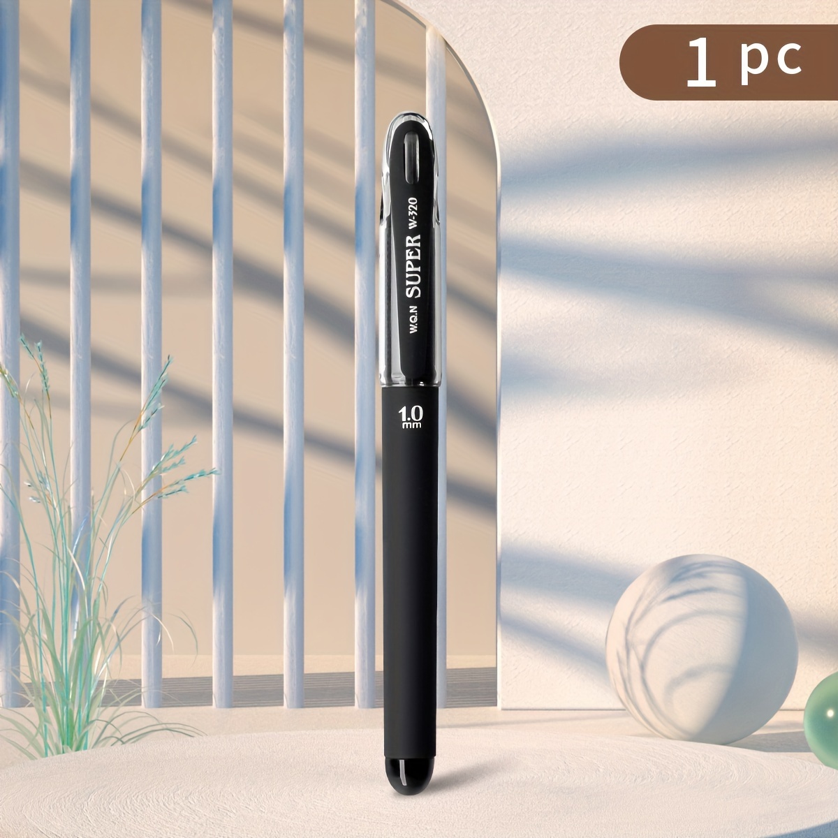 Image of Wqn) 1pc Matte Neutral Gel Pen, 1.0mm Thick Black Neutral Pen, Suitable For Business Meetings, Signature Pens, Daily Writing Pens, Comfortable Grip, Long-lasting And Smooth Writing