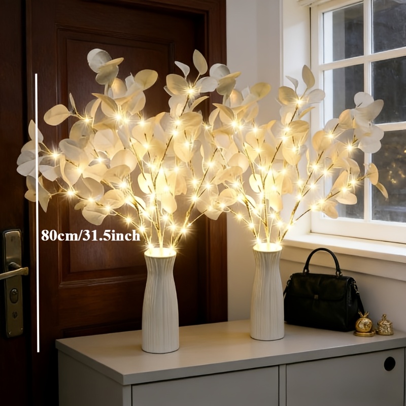 1pc/2pcs Elegant Decorative Branch Lights, 20 Led Tree Lights - Suitable For Computer Desk, Desktop, Bedroom, Bedside Table, Door Cabinet Decoration