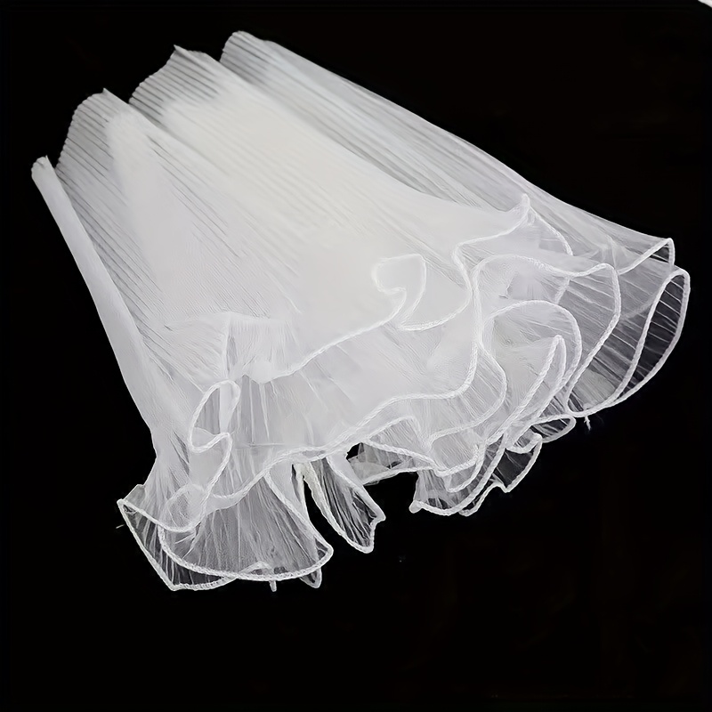 Image of 1pc Wave-like Sheer Fabric For Wrapping - Elegant Diy Craft Material, Baking & Gift Packaging Decor, Opaque Privacy Sheeting, Easy To Cut & Use, Floral Fabric