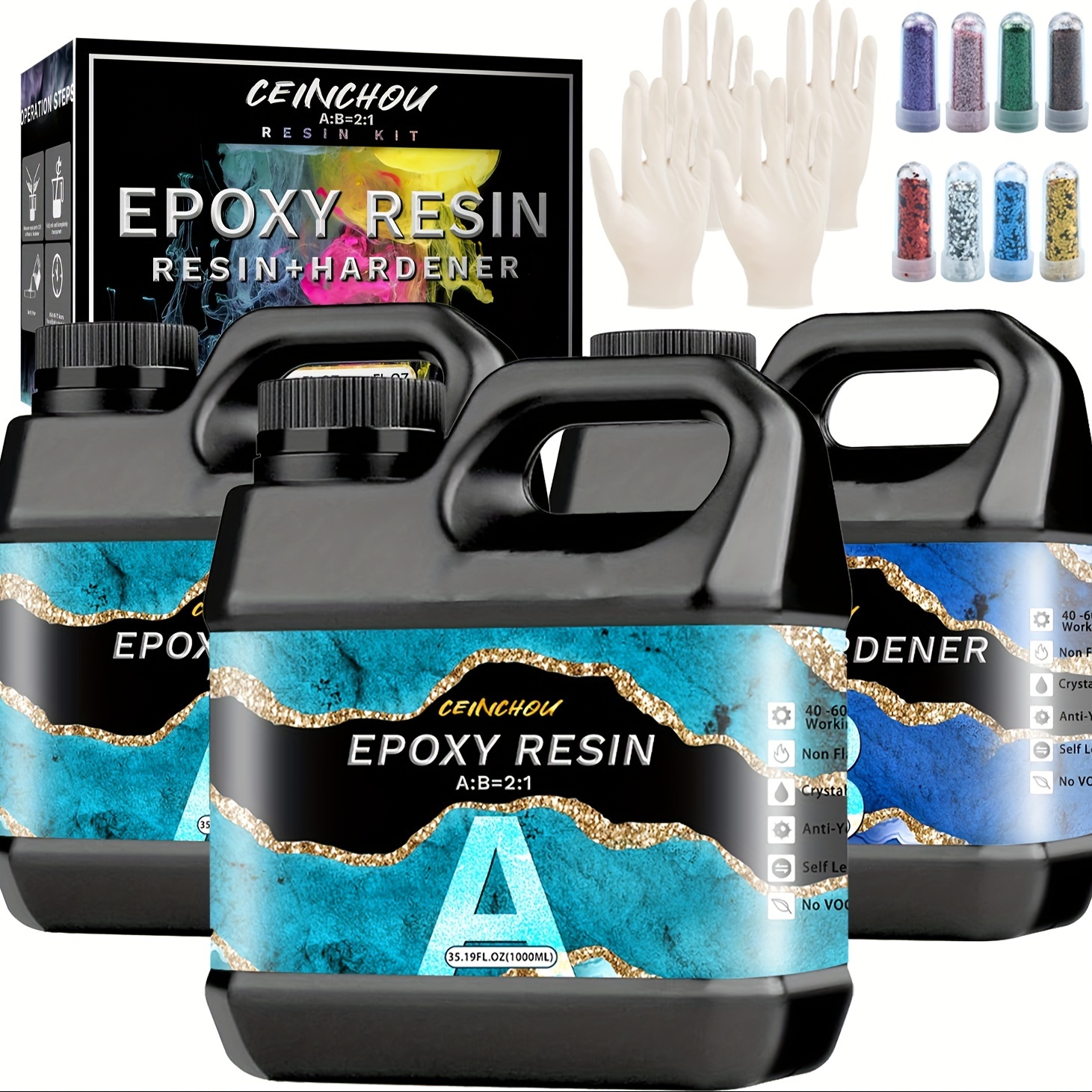 

2:1 Epoxy 2-4" Depths Epoxy Kit, , Low Odour, Casting For Bar , Table , Tables, Wood Fillers, Crafts