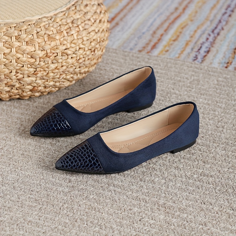 women's slip flats pointed toe synthetic cover Temu United Arab