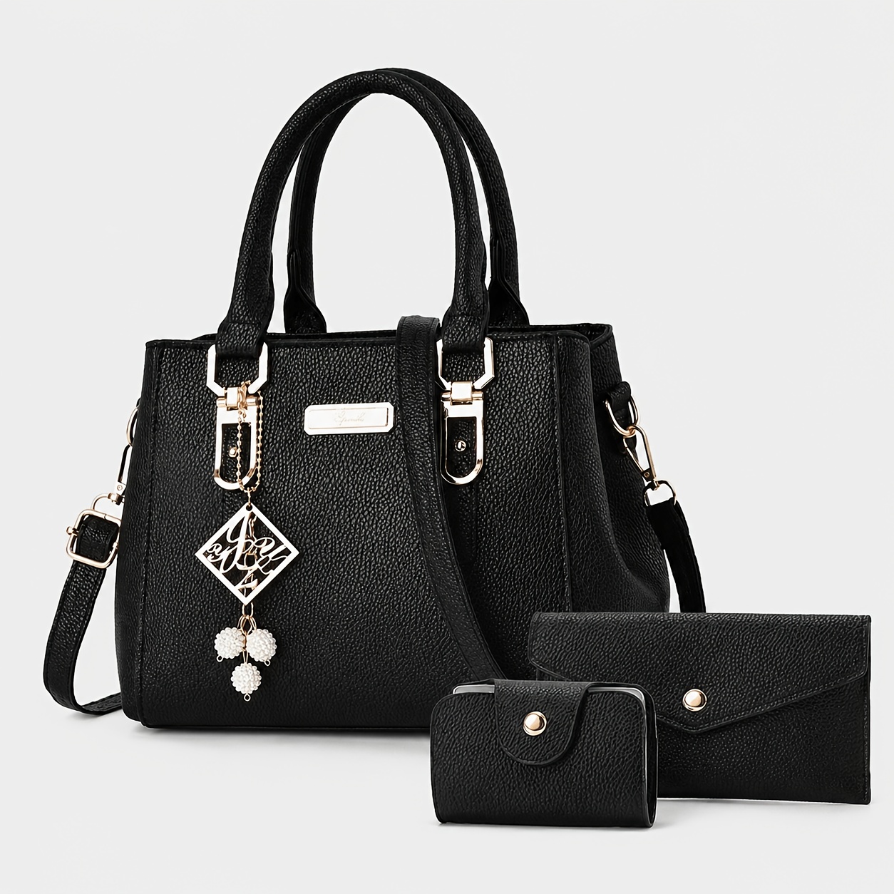 TEMU Borsa da donna con decorazione pompon, borsa a tracolla di grande capacit� con , borsa a spalla multifunzionale, casual e versatile per e gli