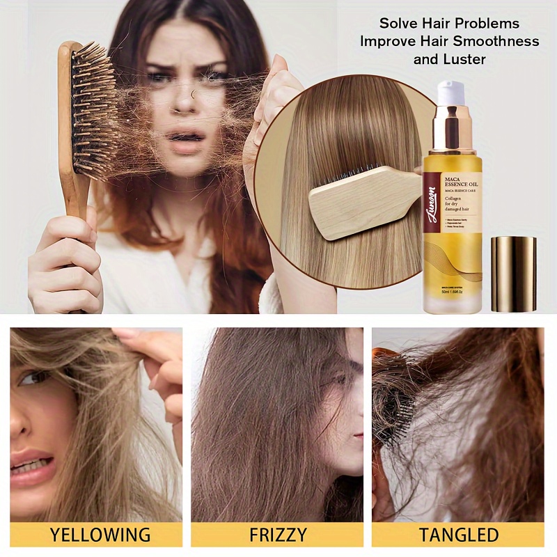 Óleo de Argan Marroquino para Cura Capilar Óleo de Argan Prensado a Frio e Leve Soro Capilar para Cabelos Secos e Danificados 50ml (2 Frascos) detalhes 3