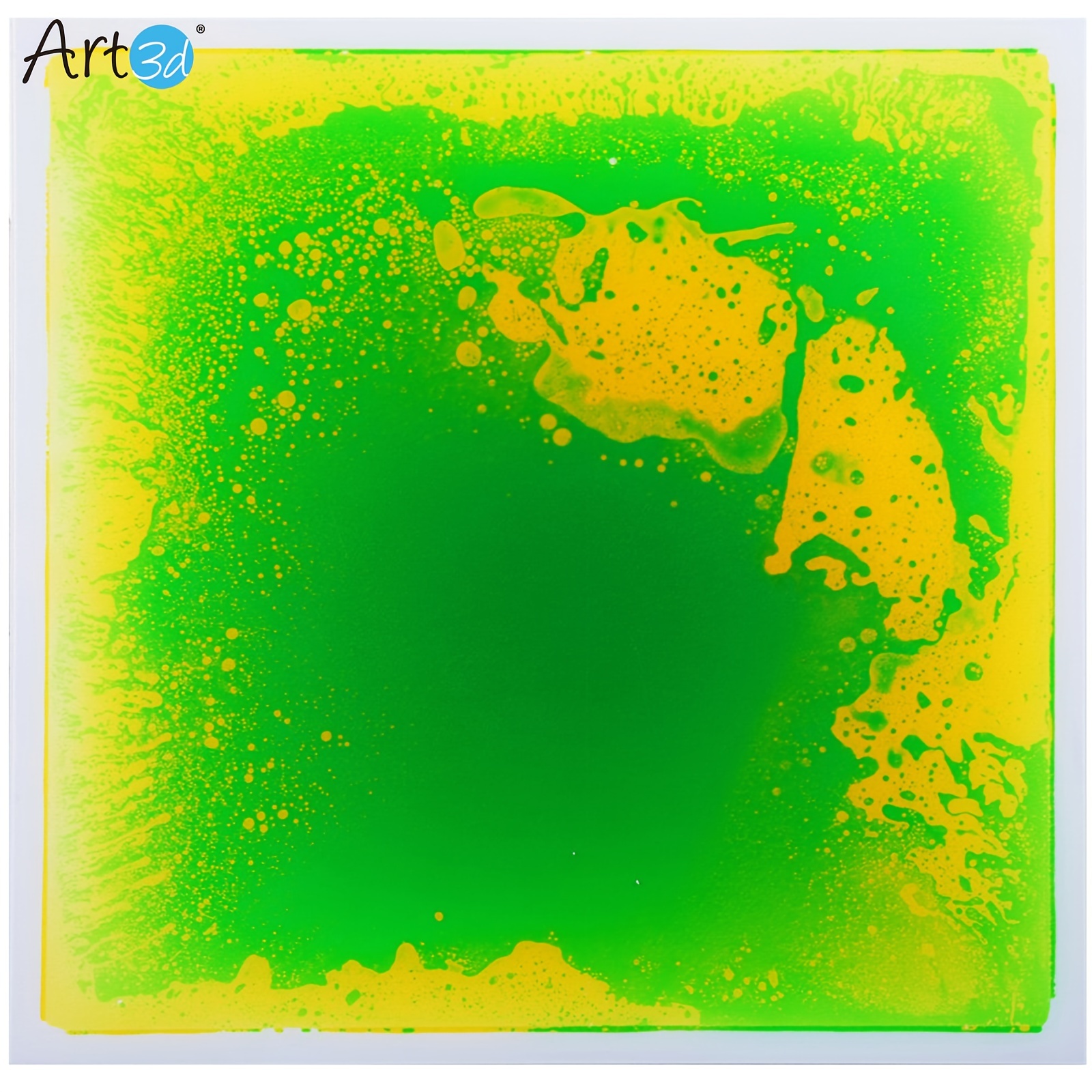 

Art3d 1-pack Liquid Dance Floor Decor Tile, 11.8" X 11.8" Green-yellow