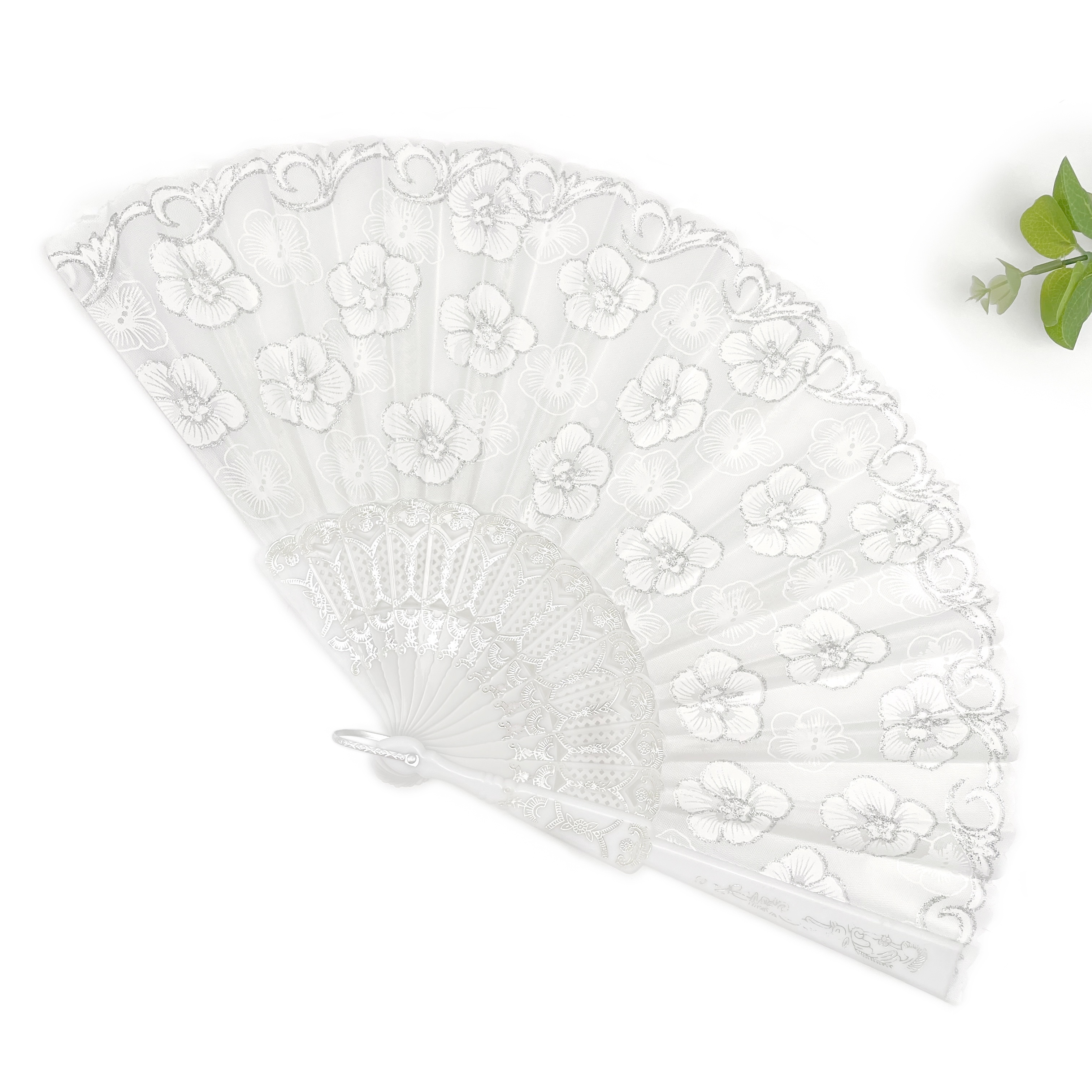 

Assorted Spanish Style Glitter Floral Pattern For Summer Folding Fan