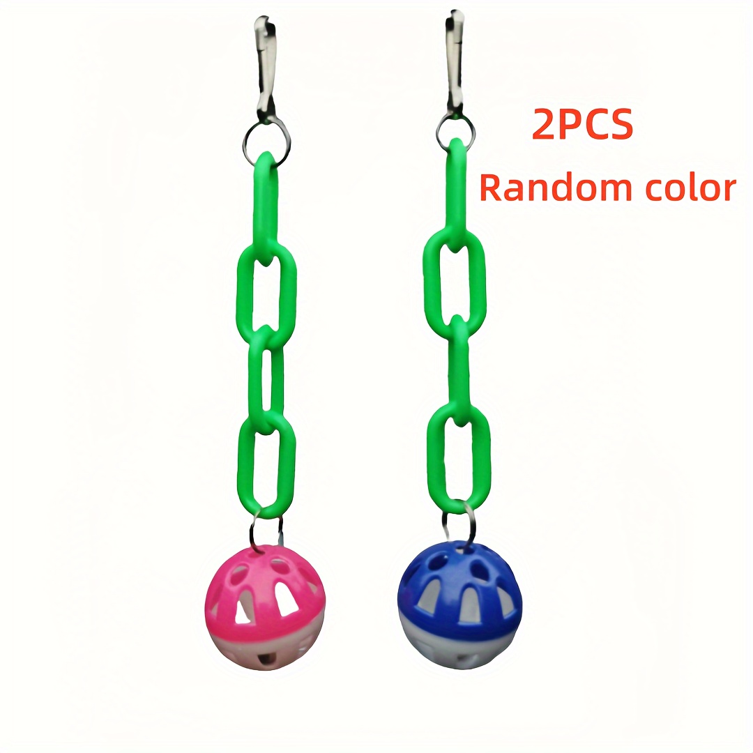 1pc/2pcs, Color Sent At Random, Parrot Bird Toy, Small Ball Toy, Bird Cage Accessory & Decoration