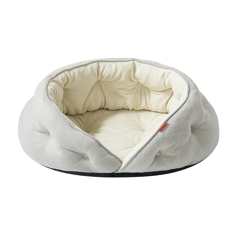 TEMU 1 pièce Lit pour animaux de compagnie, lit pour chat, lit pour chien, spécial pour petits animaux, lit de couchage semi-fermé enveloppant toutes