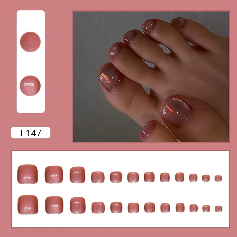 Temu – TEMU Manicure Nail Sheets Wearable Nail Sheets Removable Toe Nail Sheets European And American Toe Nail Sheets Nail Stickers 24pcs