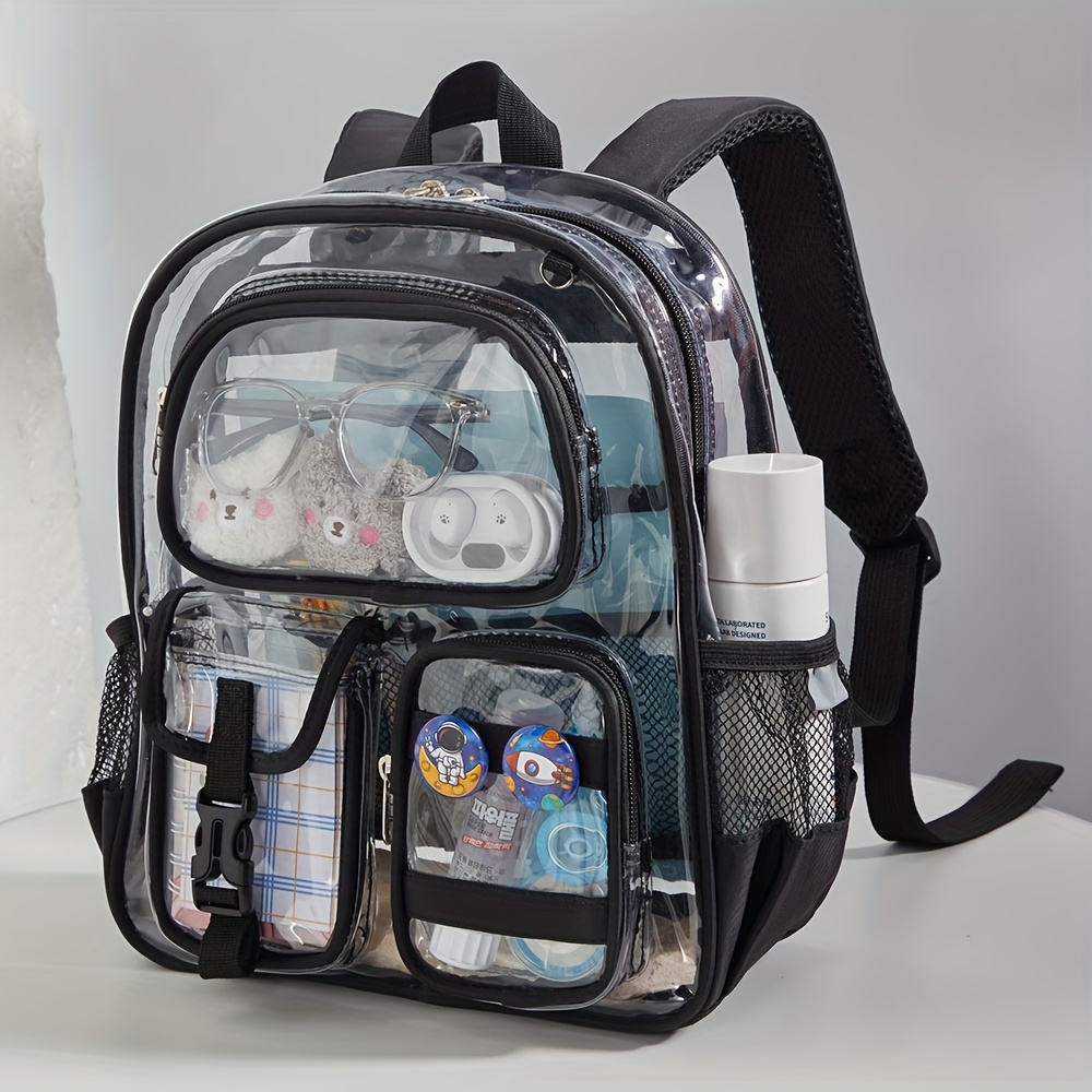 fashion mini backpacks australia Ladies Mini backpack 3pcs transparent backpack and handbag and badges  fashion * strawberry, sunflower printed daily leisure clear backpack  bookbag backpack for schooltravel