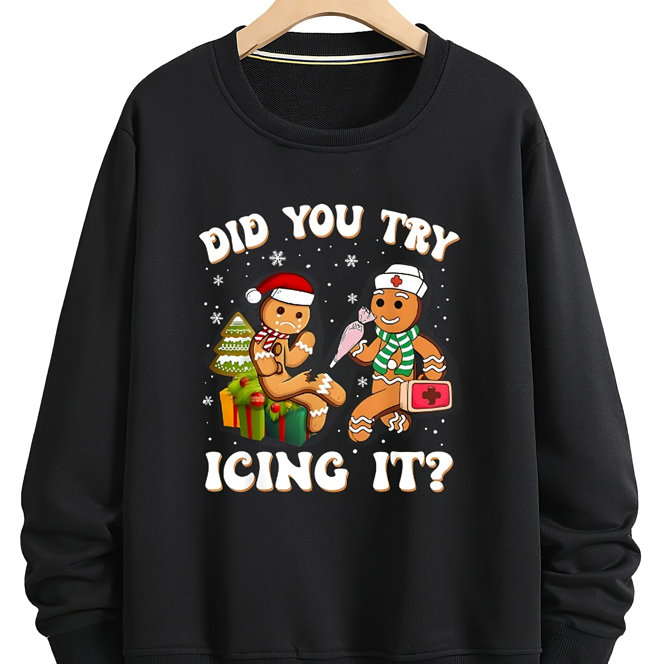 

It Round Printed , And Long Sleeved, Patterned , , , Top
