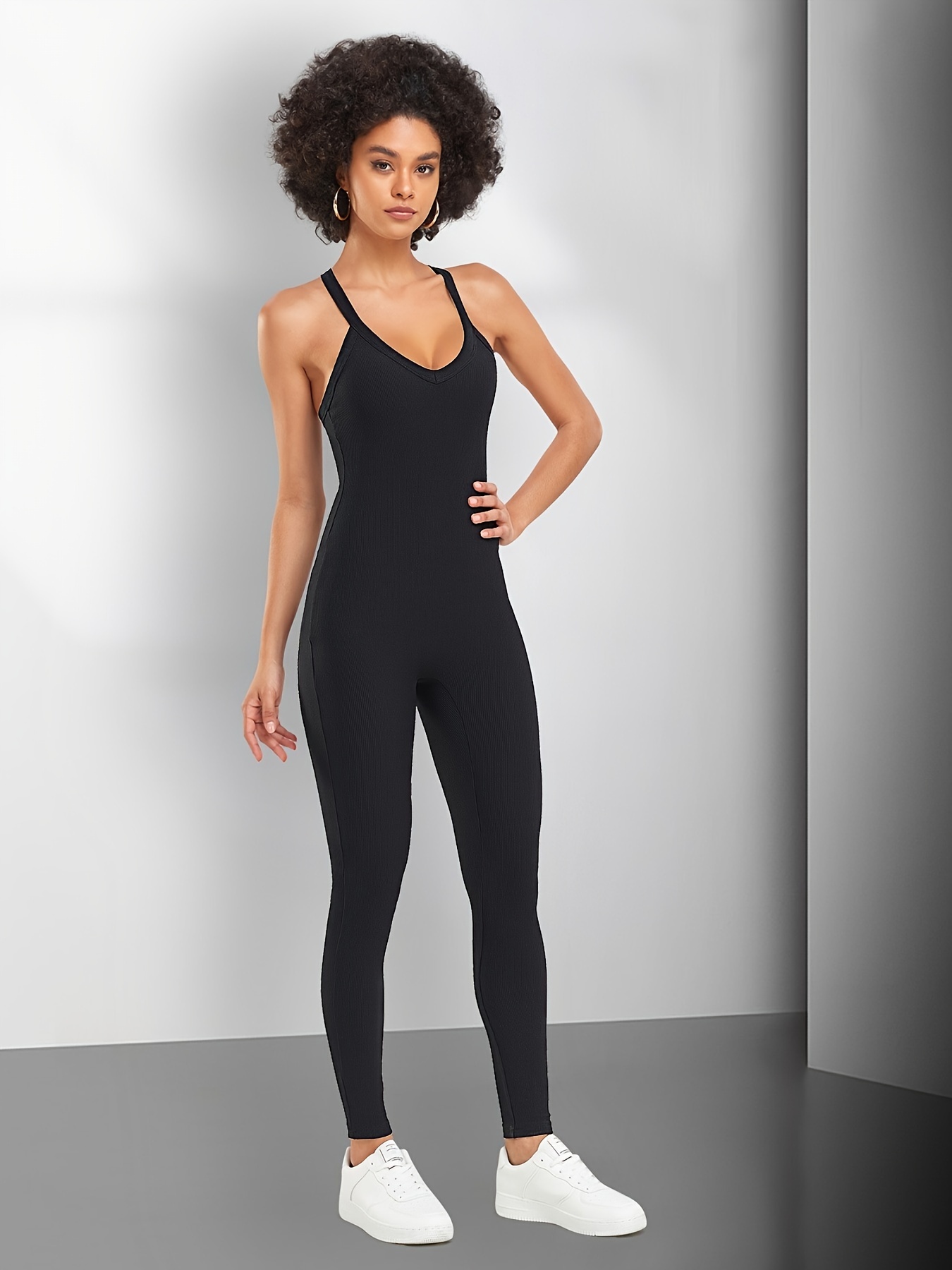 【新品未使用】louren back cross design jumpsuit Criss Cross Halter Jumpsuit | Donna Karan