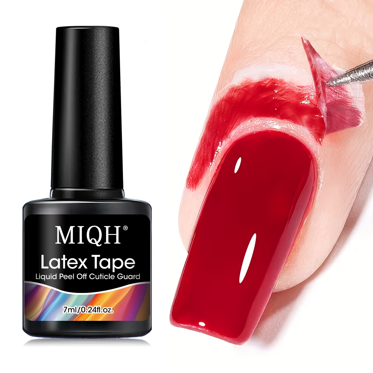Image of Miqh Single 7ml/0.24oz Nail Polish Latex Anti-spill, Suitable For Home Diy Nail Salons, Easy To Apply And Remove, Forms A Liquid Barrier To Protect Nail Edges And Prevent Nail Polish , No