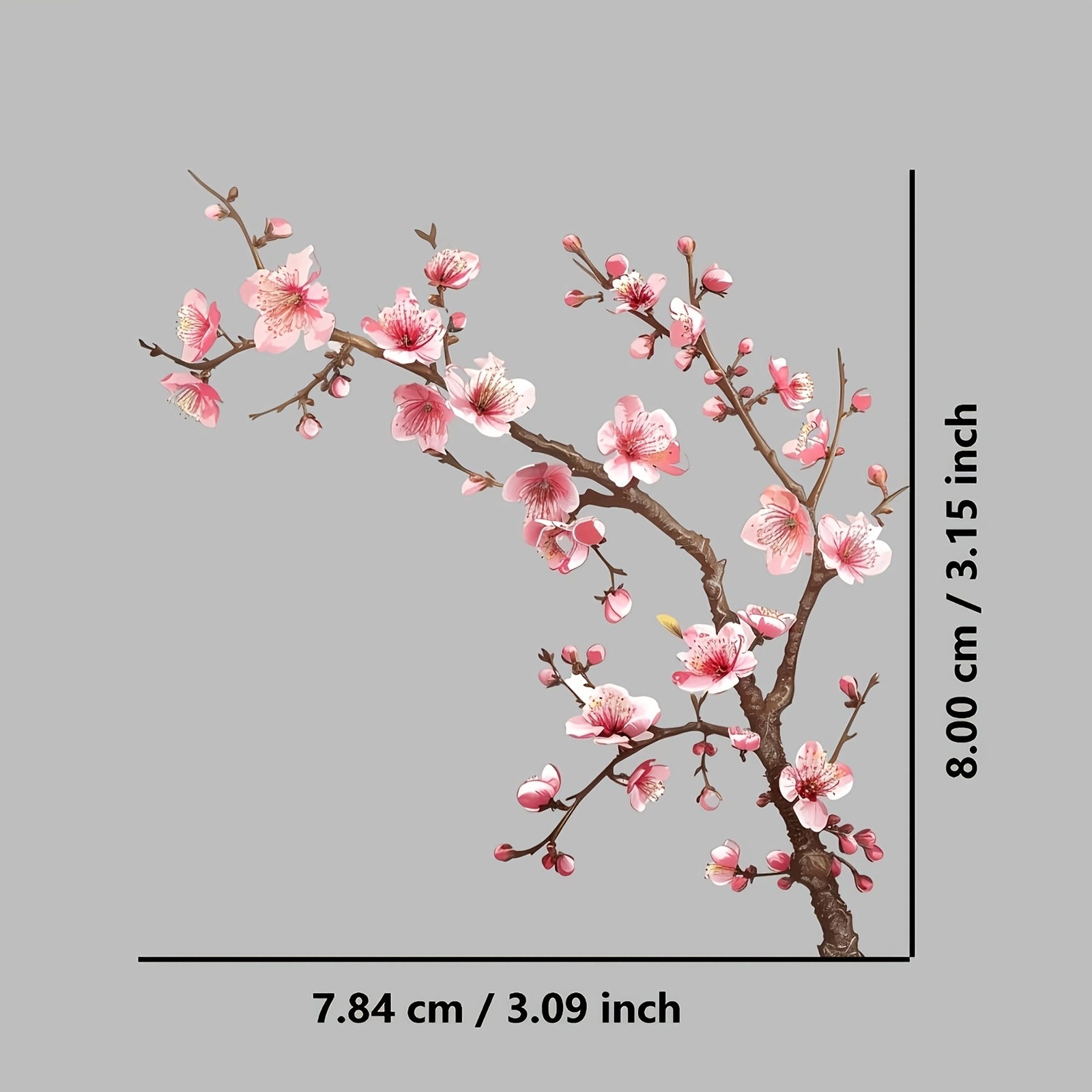 TEMU 4pcs Durable Washable Transfer, Fun Cherry Branch Spring Theme Pattern Mixed Color Transfer Printing, Vinyl Printing, Transfer Stickers, Iron-on