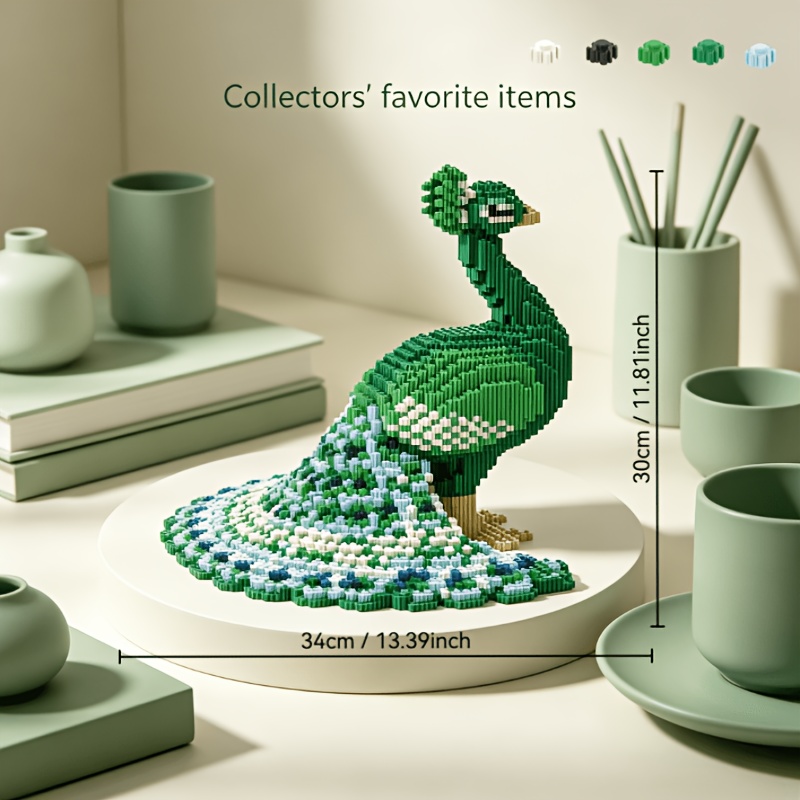 4420pcs peacock building block model creative animal - Temu Oman