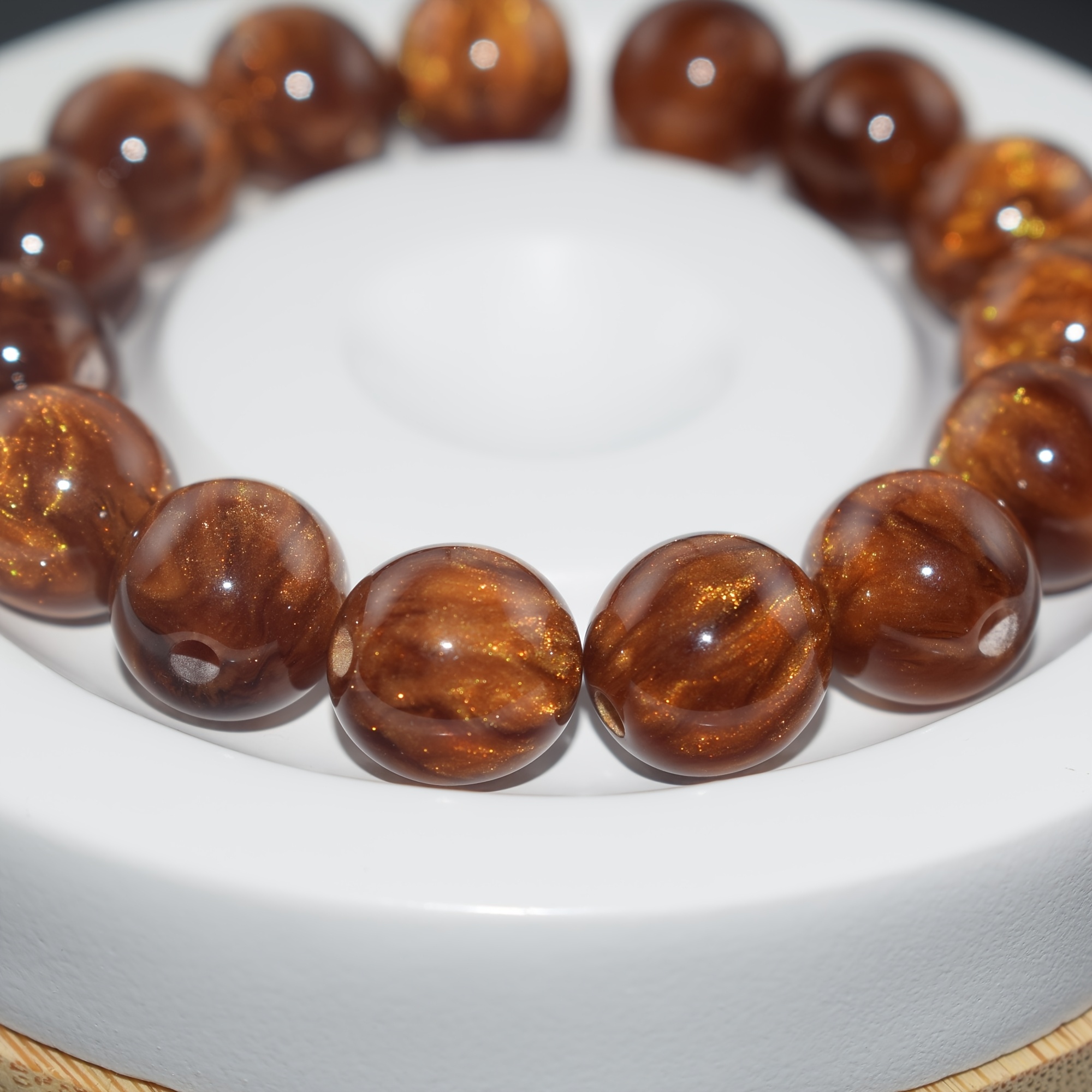 20pcs Tiger Eye Resin Loose Beads for DIY Jewellery