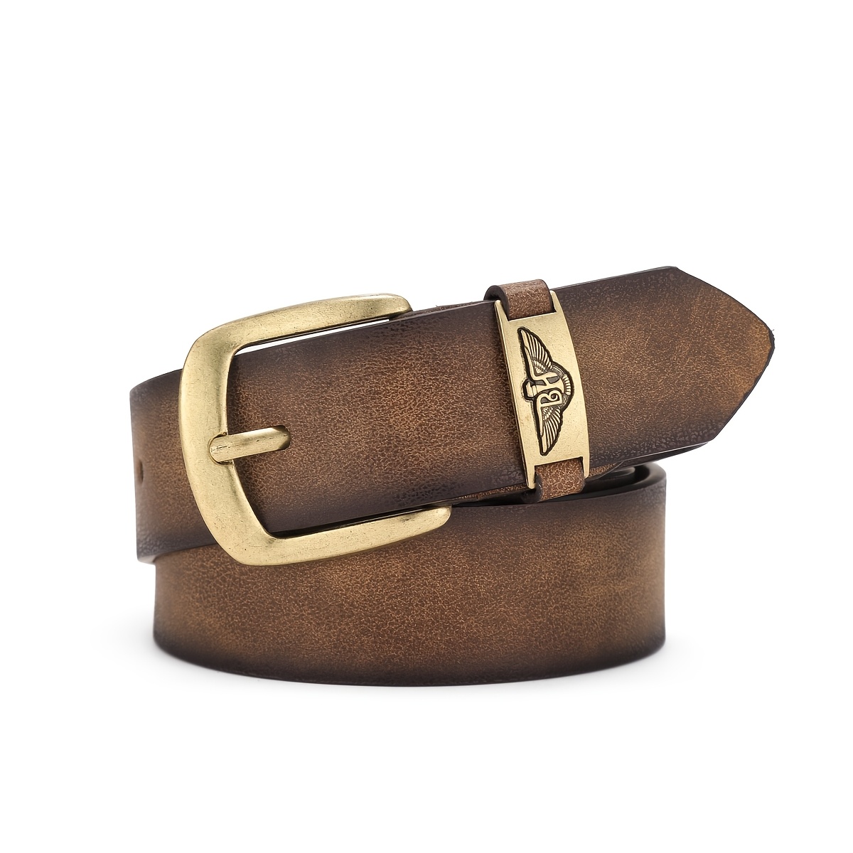 E-shop Einfacher, klassischer Gürtel mit Schnalle für Damen Herren, Unisex-Design. Vintage PU-besetzter Kamelfarbener Gürtel, ideal für den täglichen
