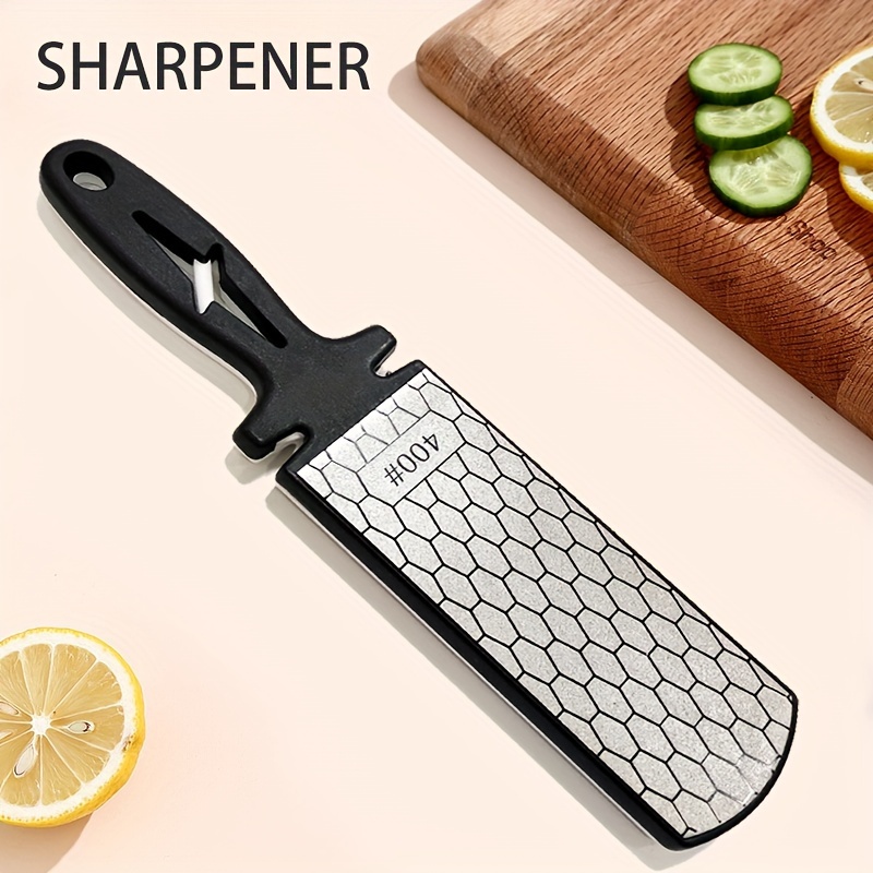 1pc, Emery Knife, Sharpening Artifact, Household Kitchen Knife, Sharpening  Stone 400-point Double-sided Multi-function Knife Sharpener Wholesale