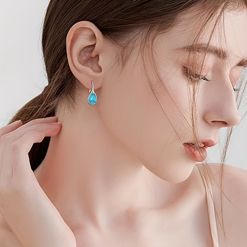 Hypoallergenic Turquoise Dangle Earrings