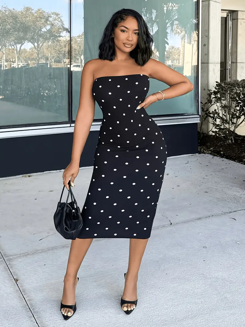 fitted holiday dresses SHEIN Lady Women's Elegant Ruffle Trim Fitted Waist Midi Dress,White Summer Dining Birthday Event,Office Church Wedding Holiday Dresses