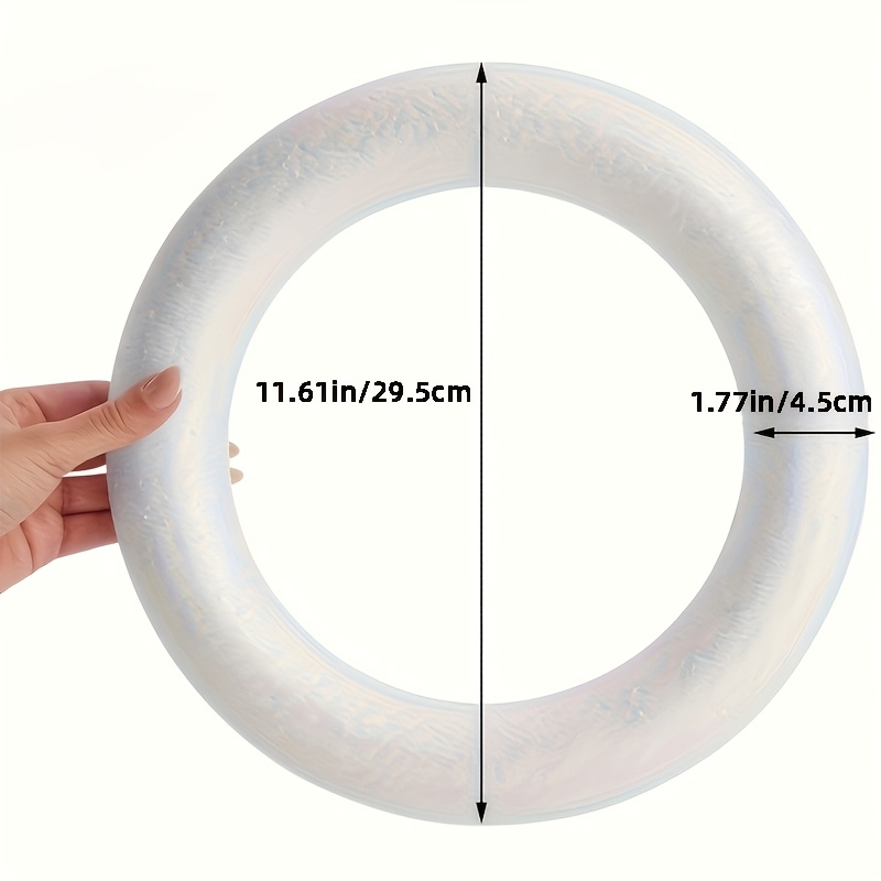 set of 3 large foam rings measuring 11 6 inches 30 cm designed for christmas wreaths made of white polystyrene suitable for easter painting and crafting allowing for   shapes