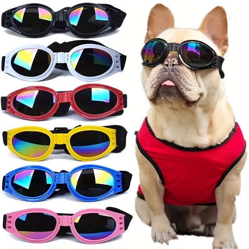 

Yiyuanpet Dog Glasses, Uv Protection, Wind/dust/smog Resistant, Adjustable Strap, Pet Eyewear For Small To Medium Breeds