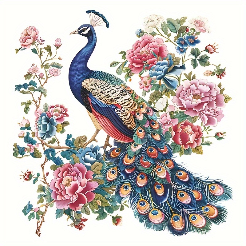 2pcs Romantic Peacock Bedroom Living Room Entryway Home Decor Wall Stickers Self Adhesive