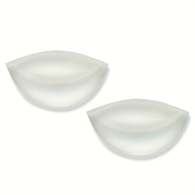 Image of Set Of 2 Reusable Thick Silicone Breast Pads - Seamless And Soft For Lift Support, Ideal For Swimwear, Summer Bras, Sports, Daily Use, And Beach Swimsuits, Women's Underwear Additions