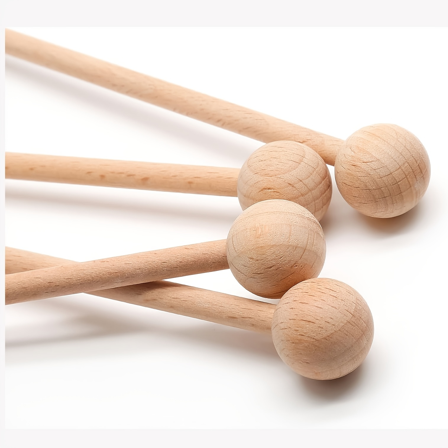 TEMU 4pcs Set Of Wooden Percussion 8.7-inch Xylophone Sticks Glockenspiel Xylophone Drumsticks